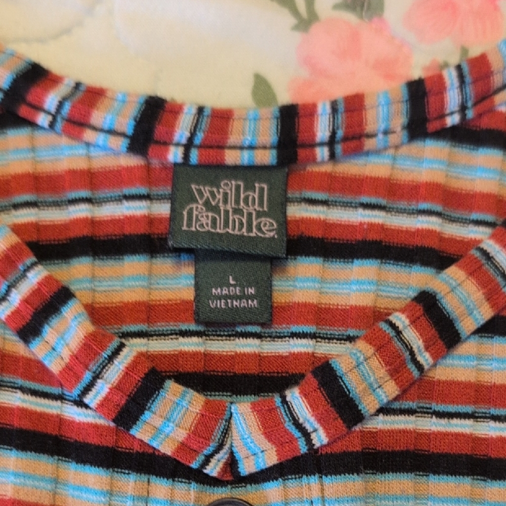 Wild Fable Multicolor Striped Top - Picture 2 of 4